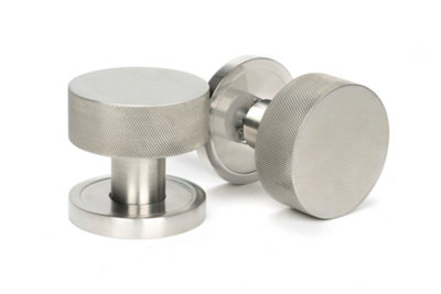 From The Anvil Satin Marine Ss (316) Brompton Mortice/rim Knob Set (Plain) from B&Q