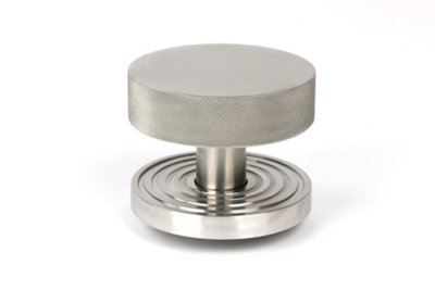 From The Anvil Satin Marine Ss (316) Brompton Centre Door Knob (Beehive) from B&Q