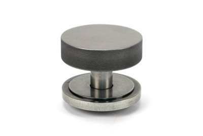 From The Anvil Pewter Brompton Centre Door Knob (Art Deco) from B&Q