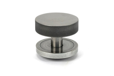 From The Anvil Pewter Brompton Centre Door Knob (Plain) from B&Q