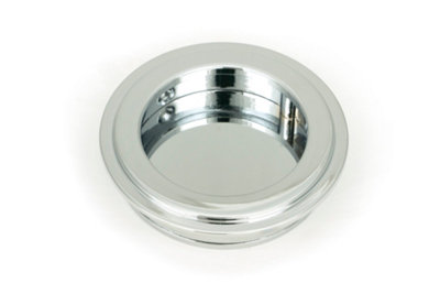 From The Anvil Polished Chrome 60mm Art Deco Round Pull from B&Q