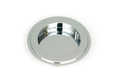 From The Anvil Polished Chrome 75mm Art Deco Round Pull from B&Q
