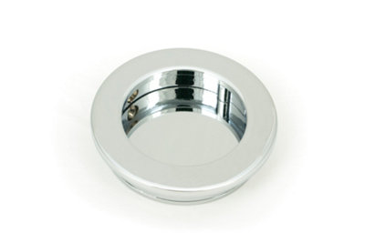 From The Anvil Polished Chrome 60mm Plain Round Pull from B&Q