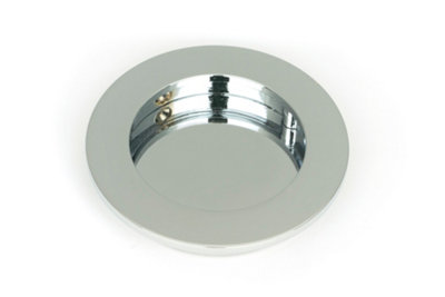 From The Anvil Polished Chrome 75mm Plain Round Pull from B&Q