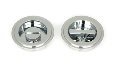 From The Anvil Polished Chrome 60mm Art Deco Round PullPrivacy Set from B&Q