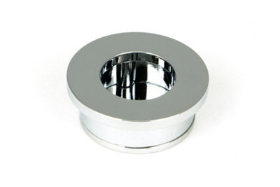 From The Anvil Polished Chrome 34mm Round Finger Edge Pull from B&Q