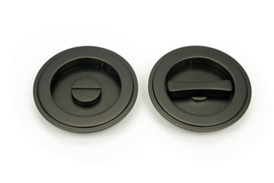 B&Q -  Aged Bronze 75mm Art Deco Round PullPrivacy Set
