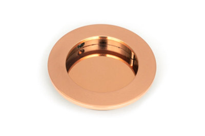 From The Anvil Polished Bronze 75mm Plain Round Pull from B&Q