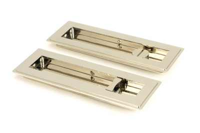 From The Anvil Polished Nickel 175mm Art Deco Rectangular Pull -Privacy Set from B&Q