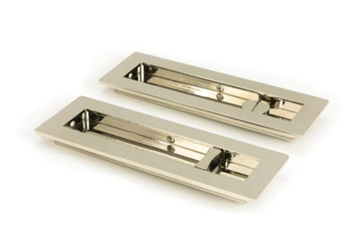 From The Anvil Polished Nickel 175mm Plain Rectangular PullPrivacy Set from B&Q