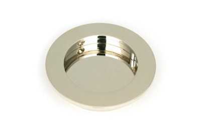 From The Anvil Polished Nickel 75mm Plain Round Pull from B&Q