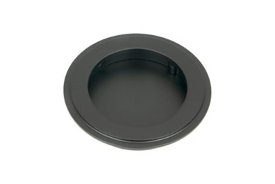 B&Q -  Matt Black 75mm Art Deco Round Pull