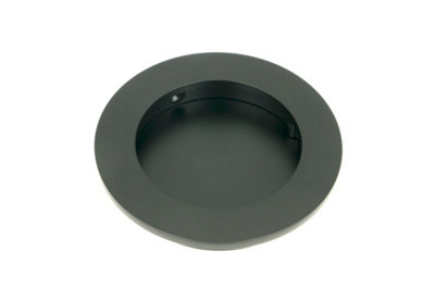 From The Anvil Matt Black 75mm Plain Round Pull from B&Q