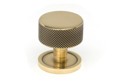 From The Anvil Aged Brass Brompton Cabinet Knob32mm (Plain) from B&Q