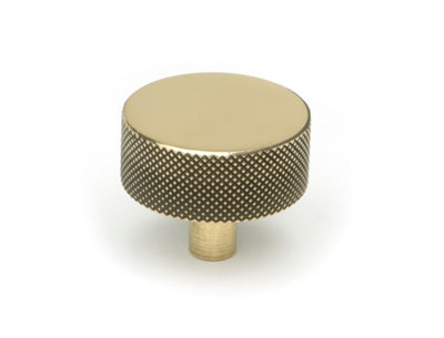 From The Anvil Aged Brass Brompton Cabinet Knob38mm (No Rose) from B&Q