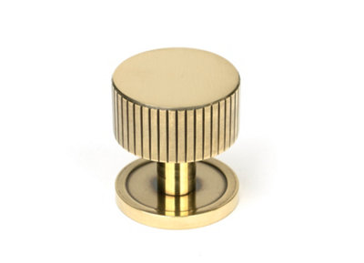 From The Anvil Aged Brass Judd Cabinet Knob32mm (Plain) from B&Q