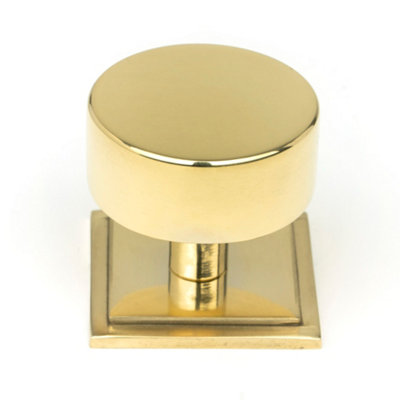 From The Anvil Polished Brass Kelso Cabinet Knob38mm (Square) from B&Q