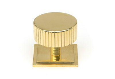 From The Anvil Polished Brass Judd Cabinet Knob38mm (Square) from B&Q