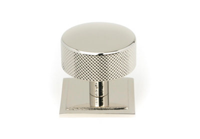From The Anvil Polished Nickel Brompton Cabinet Knob38mm (Square) from B&Q