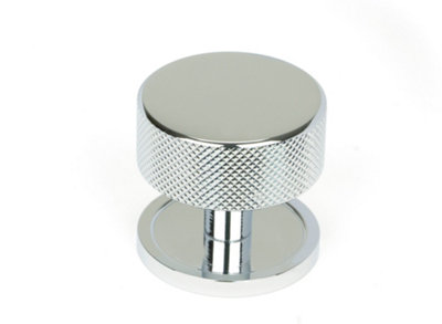 From The Anvil Polished Chrome Brompton Cabinet Knob38mm (Plain) from B&Q