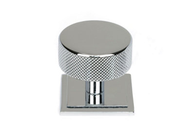 From The Anvil Polished Chrome Brompton Cabinet Knob38mm (Square) from B&Q