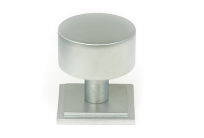 From The Anvil Satin Chrome Kelso Cabinet Knob32mm (Square) from B&Q