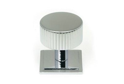 From The Anvil Polished Chrome Judd Cabinet Knob32mm (Square) from B&Q