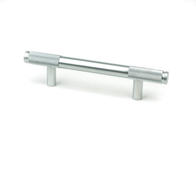 From The Anvil Satin Chrome Half Brompton Pull HandleSmall from B&Q