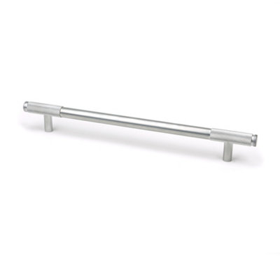 From The Anvil Satin Chrome Half Brompton Pull HandleLarge from B&Q