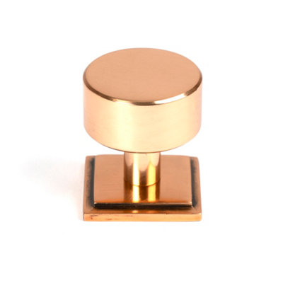 From The Anvil Polished Bronze Kelso Cabinet Knob32mm (Square) from B&Q