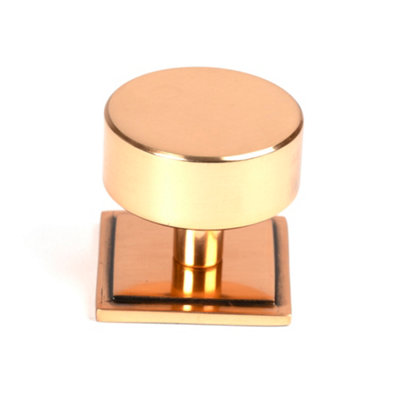 From The Anvil Polished Bronze Kelso Cabinet Knob38mm (Square) from B&Q