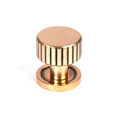 From The Anvil Polished Bronze Judd Cabinet Knob25mm (Plain) from B&Q