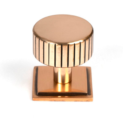 From The Anvil Polished Bronze Judd Cabinet Knob32mm (Square) from B&Q