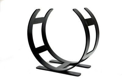 B&Q -  Matt Black Curved Log HolderSmall