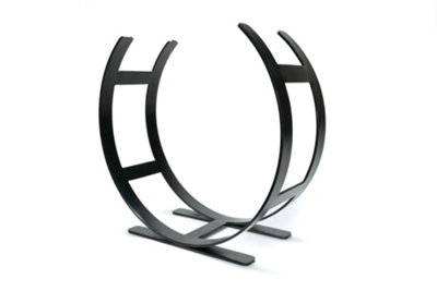 B&Q -  Matt Black Curved Log HolderLarge