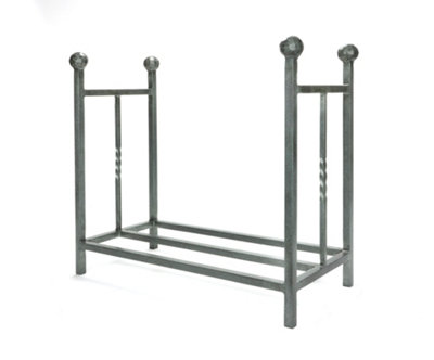 B&Q -  Pewter Rectangular Log Holder