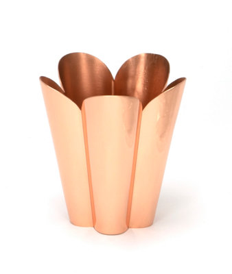 From The Anvil Smooth Copper Flora PotSmall from B&Q