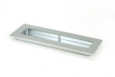 From The Anvil Satin Chrome 175mm Plain Rectangular Pull from B&Q