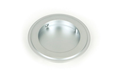 B&Q -  Satin Chrome 75mm Art Deco Round Pull