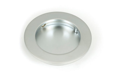 From The Anvil Satin Chrome 75mm Plain Round Pull from B&Q