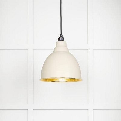 From the Anvil Hammered Brass Brindley Pendant In Teasel from B&Q