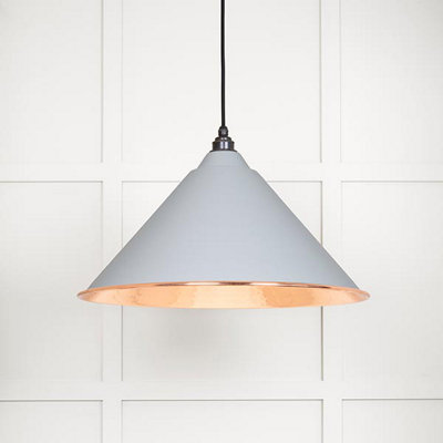 From the Anvil Hammered Copper Hockley Pendant In Birch from B&Q