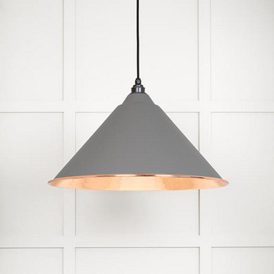 From the Anvil Hammered Copper Hockley Pendant In Bluff from B&Q