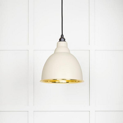 From the Anvil Smooth Brass Brindley Pendant In Teasel from B&Q