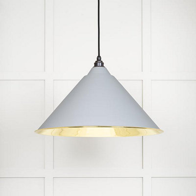 From the Anvil Smooth Brass Hockley Pendant In Birch from B&Q