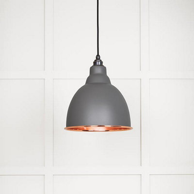 From the Anvil Smooth Copper Brindley Pendant In Bluff from B&Q