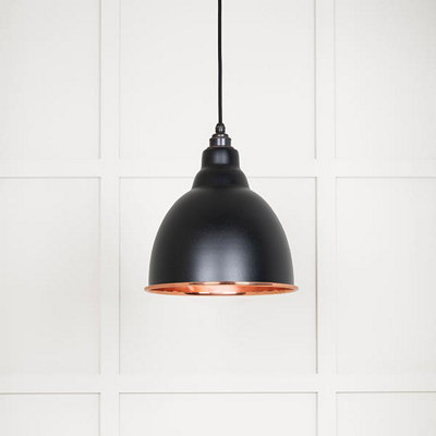From the Anvil Smooth Copper Brindley Pendant In Elan Black from B&Q