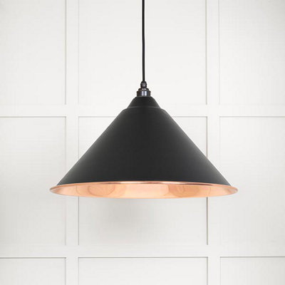From the Anvil Smooth Copper Hockley Pendant In Elan Black from B&Q