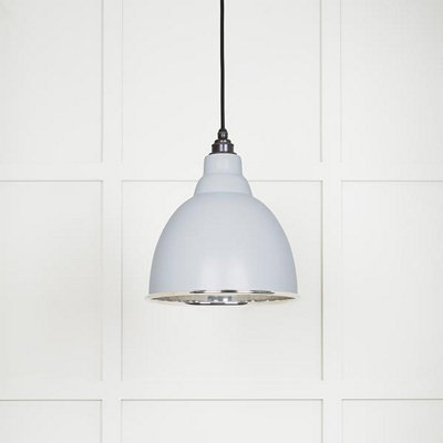 From the Anvil Smooth Nickel Brindley Pendant In Birch from B&Q