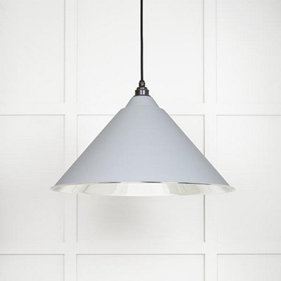 From the Anvil Smooth Nickel Hockley Pendant In Birch from B&Q